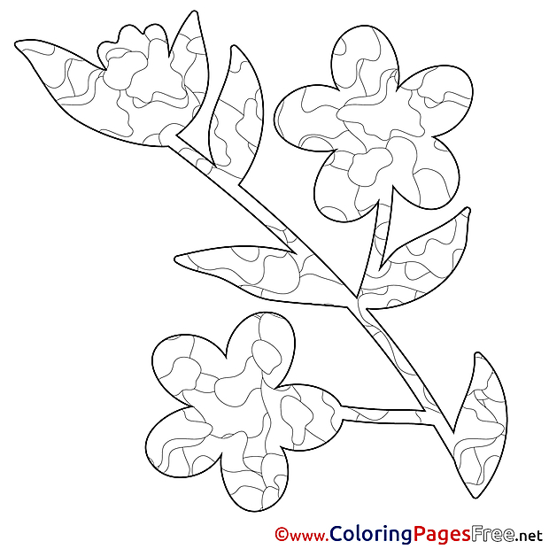 Image Flower printable Spring Coloring Sheets