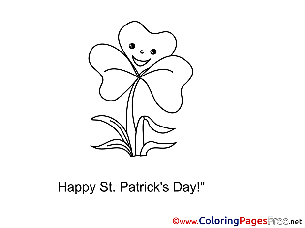 Flower Kids St. Patricks Day Coloring Pages