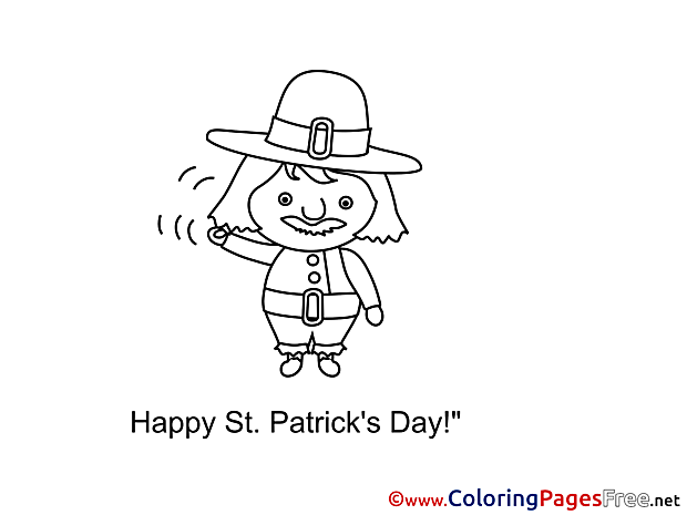 Happy St. Patricks Day Man Kids Coloring Pages