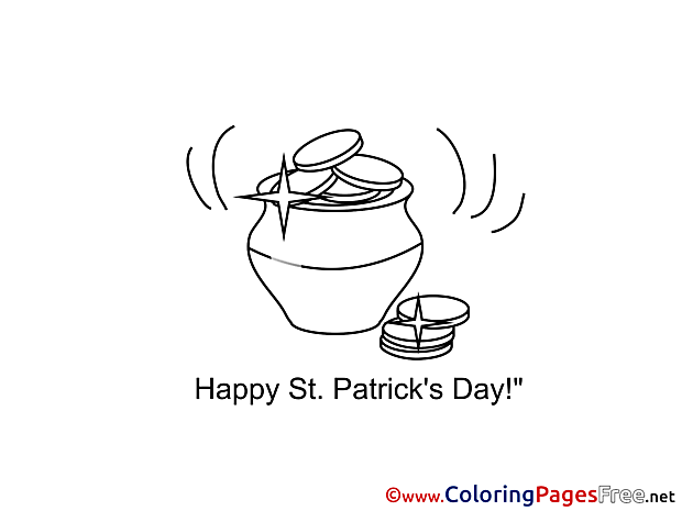 Money Pot download St. Patricks Day Coloring Pages