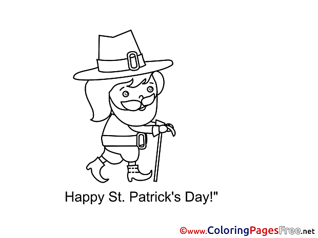 Old Man St. Patricks Day Coloring Pages free