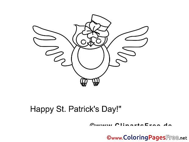 Owl Coloring Pages St. Patricks Day
