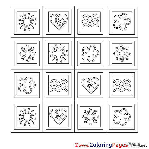 Decoration printable Coloring Pages Summer
