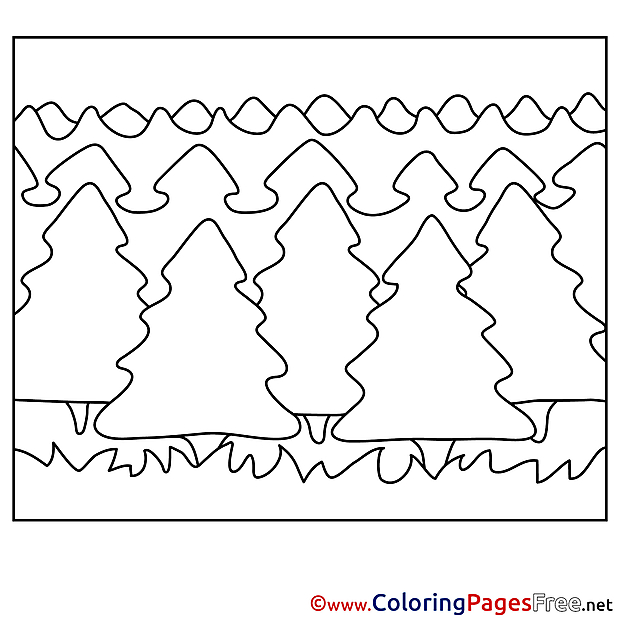 Forest Summer free Coloring Pages