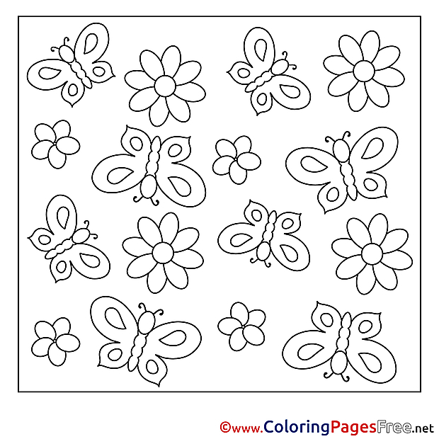 Illustration Summer Coloring Pages free