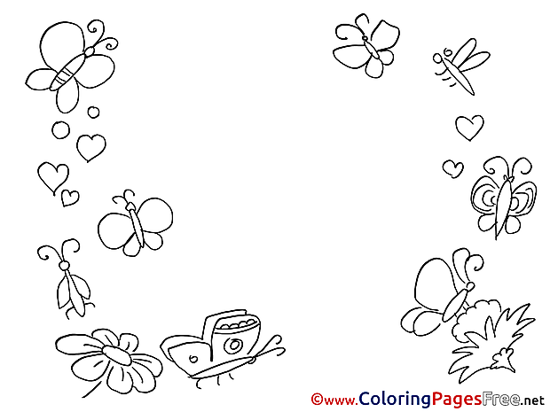 Insects Coloring Pages Summer