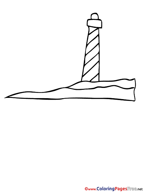 Lighthouse free Colouring Page Summer