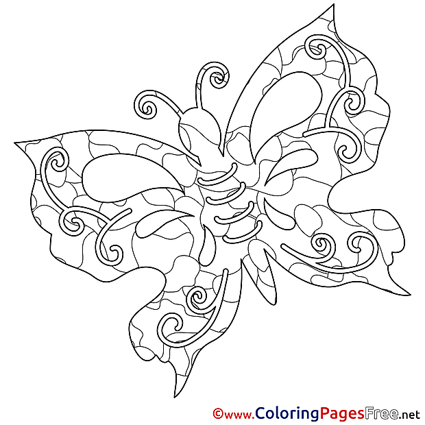Printable Butterfly Summer Coloring Sheets