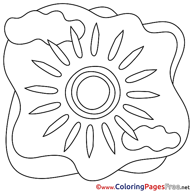 Ray Sun printable Coloring Pages Summer