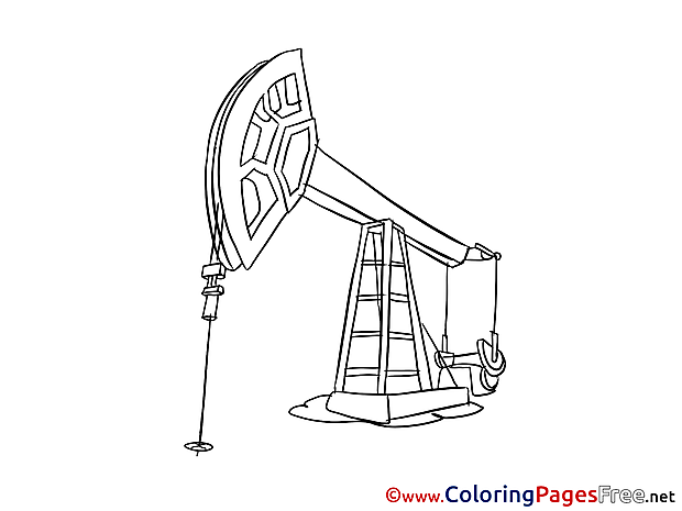 Oil Derrick printable Coloring Sheets download