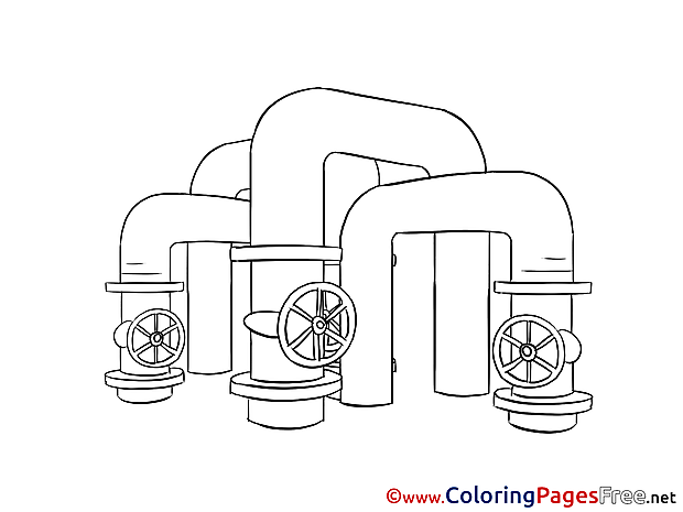 Pipes Colouring Page printable free
