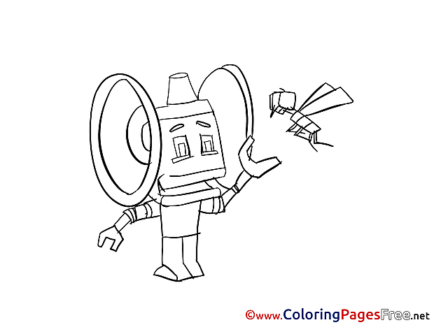 Robot printable Coloring Pages for free