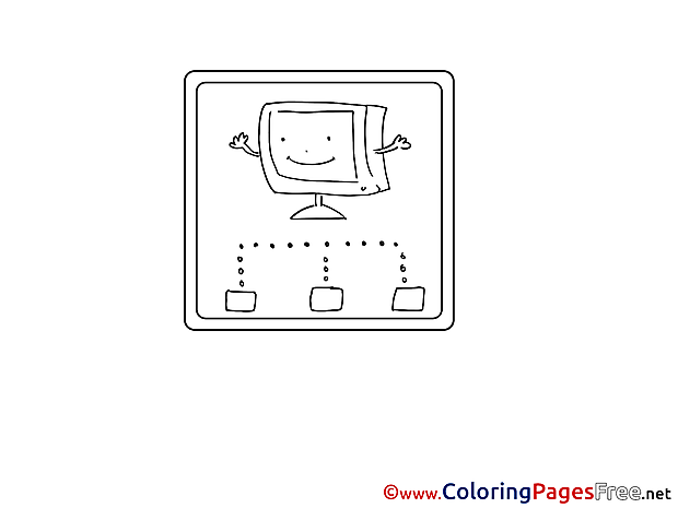 TV free Colouring Page download