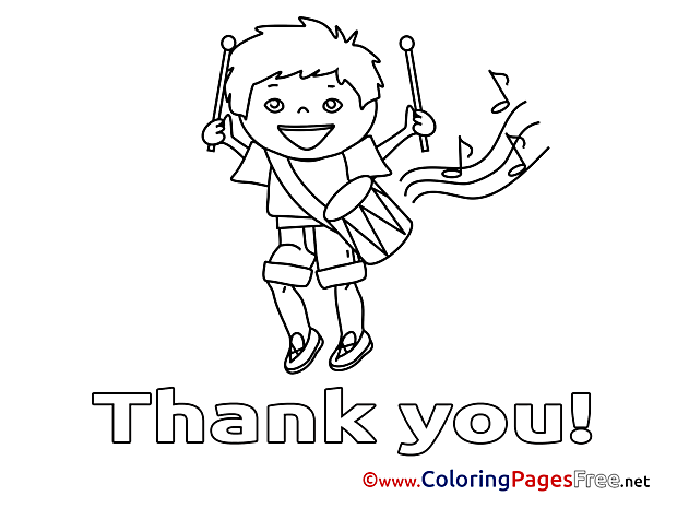 Musician Thank You free Coloring Pages