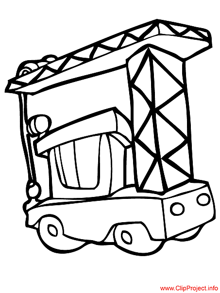 Building crane image for coloring