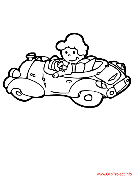 Cartoon car image to coloring