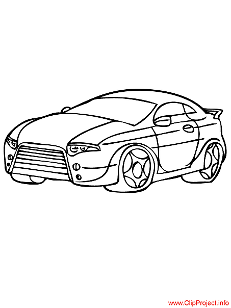 Sportcar image to coloring