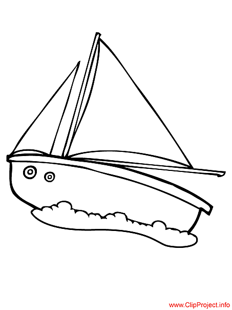 Yacht image to coloring