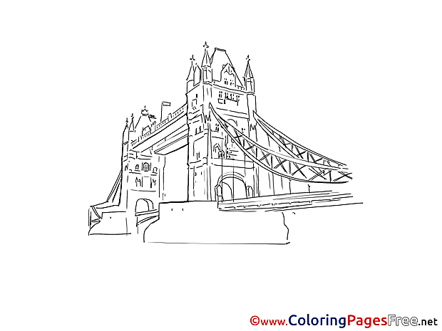 London Bridge Colouring Page printable free