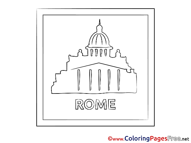 Rome Kids free Coloring Page