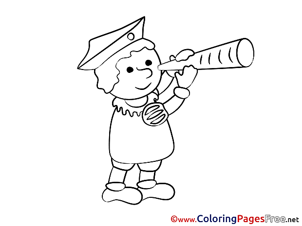 Spyglass Boy download printable Coloring Pages