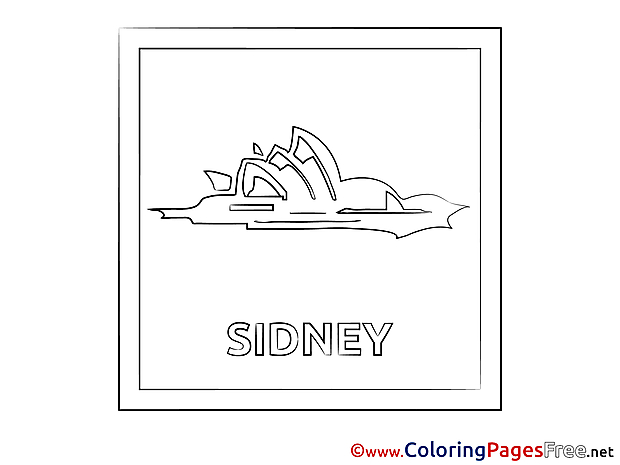 Sydney for free Coloring Pages download