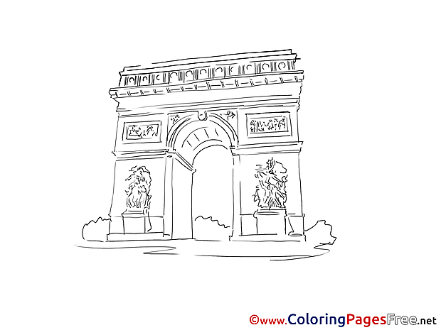 Triumphal Arch Kids free Coloring Page