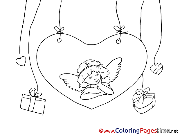 Amur Valentine's Day Coloring Pages free