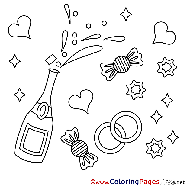 Candies download Valentine's Day Coloring Pages