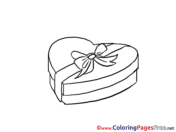 Chocolate Candies printable Coloring Pages Valentine's Day