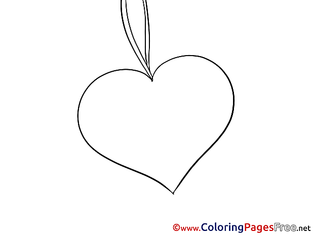 Colouring Sheet download Heart Valentine's Day