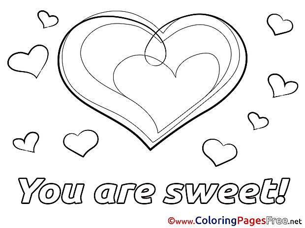 Compliment You Are Sweet download Valentine's Day Coloring Pages