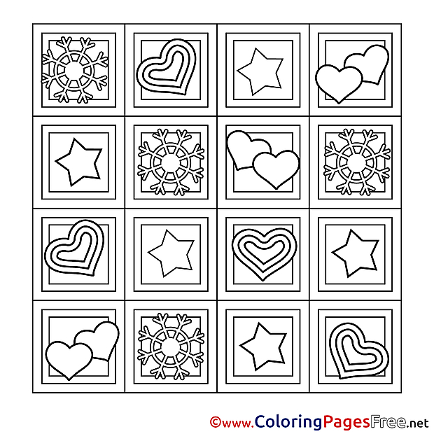 Decoration Kids Valentine's Day Coloring Page