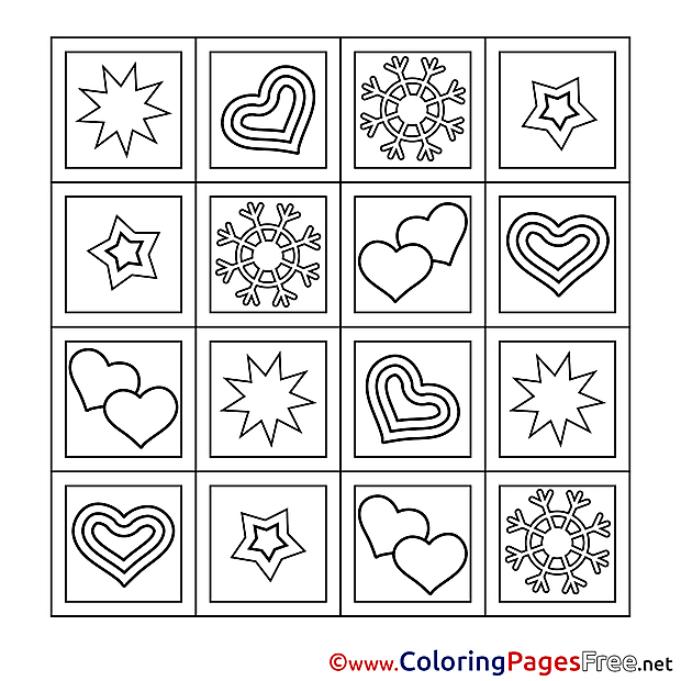 Decoration Valentine's Day Coloring Pages download