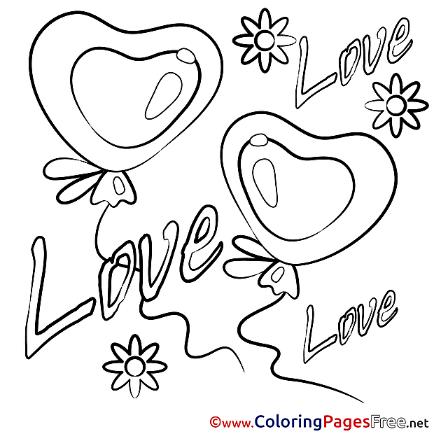 Download Hearts Valentine's Day Coloring Pages