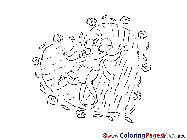 Enamored Valentine's Day free Coloring Pages