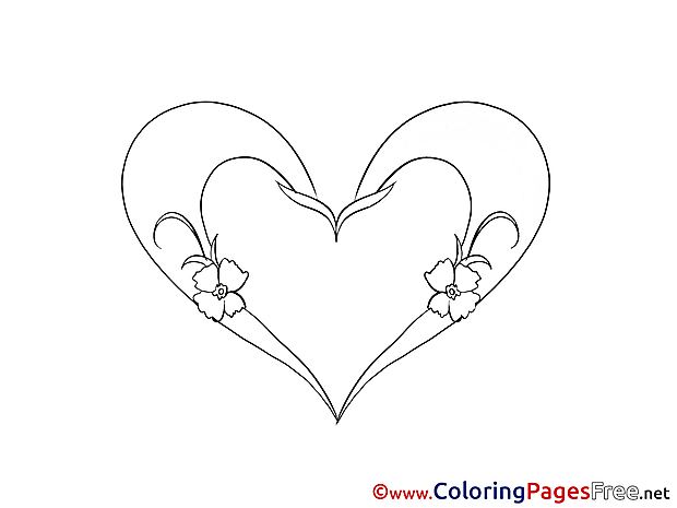 Heart free Valentine's Day Coloring Sheets