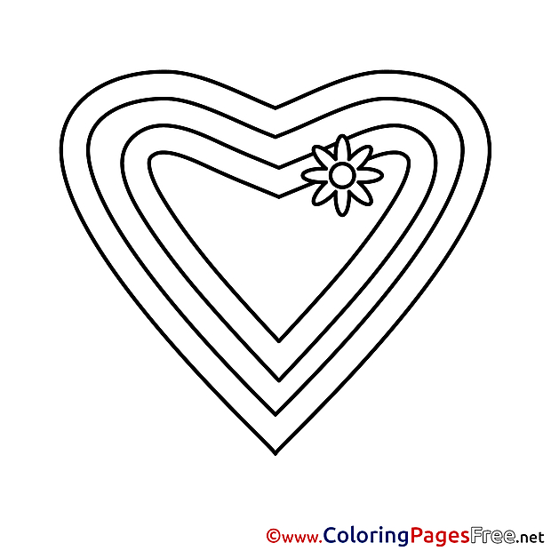 Image Heart free Valentine's Day Coloring Sheets