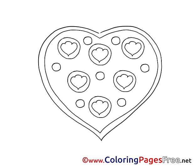 Picture Heart printable Valentine's Day Coloring Sheets