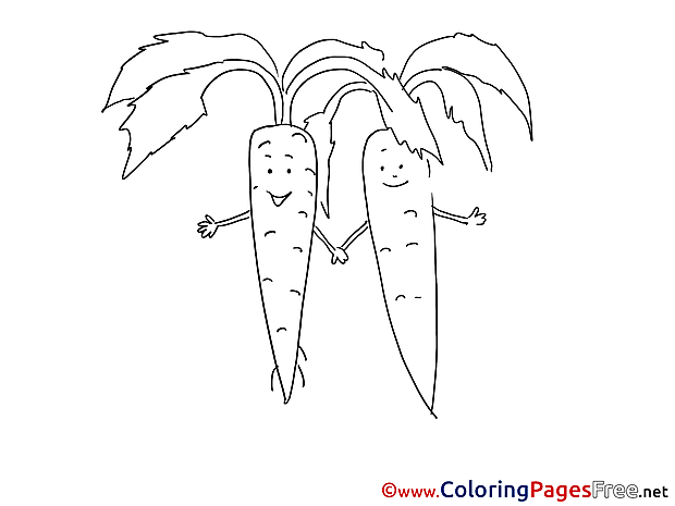 Carrots Coloring Sheets download free