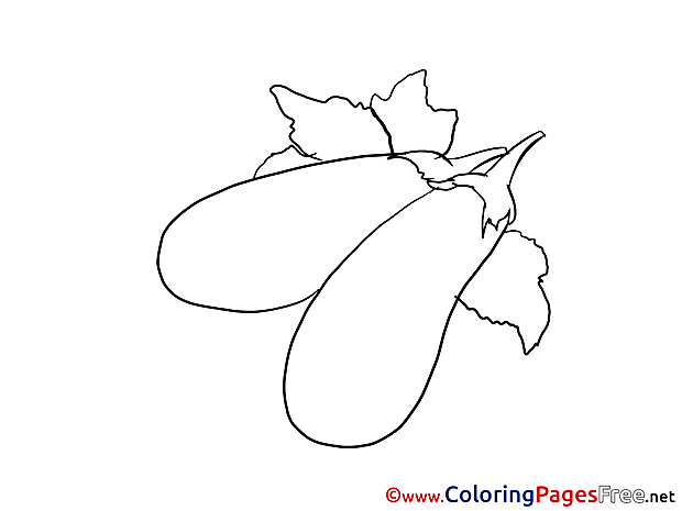 Eggplants free Colouring Page download