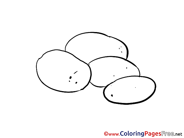 For Children free Coloring Pages Potatos