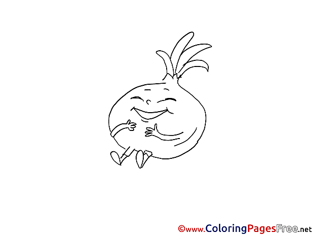 Onion for free Coloring Pages download
