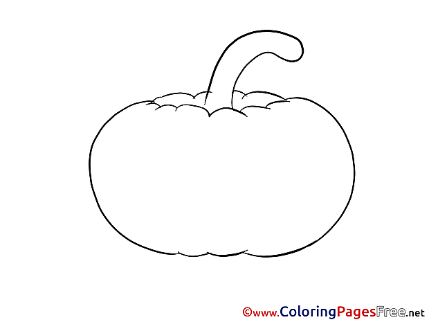 Pumpkin for Kids printable Colouring Page