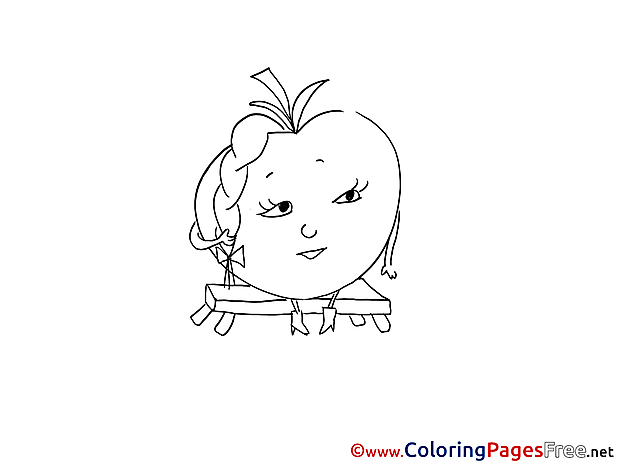 Tomato Colouring Sheet download free