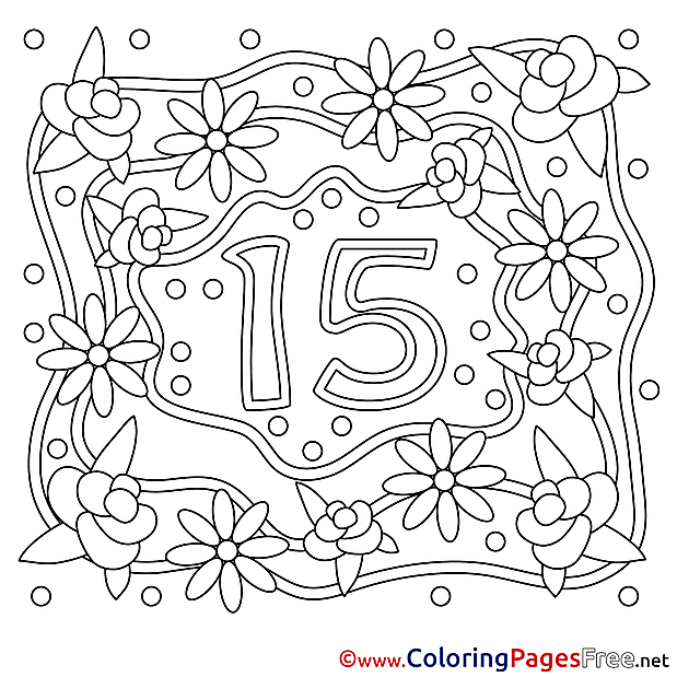 16 Years Wedding printable  Coloring Pages