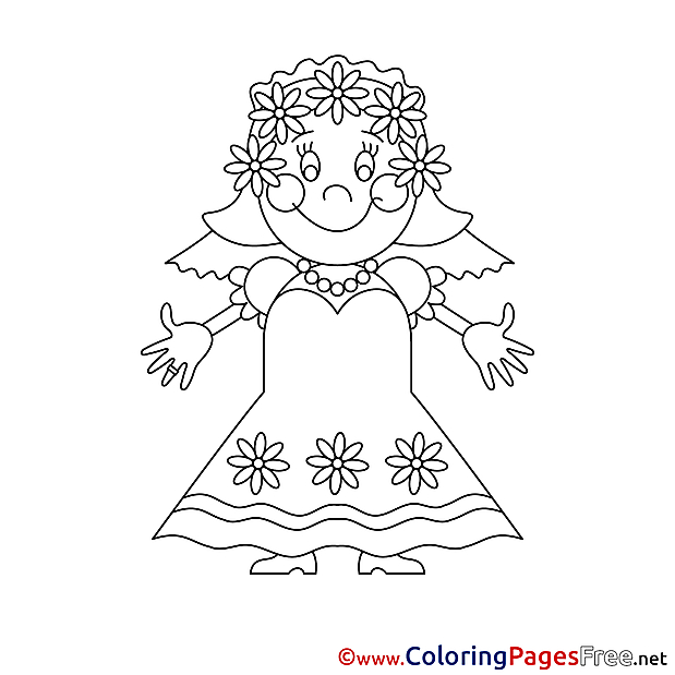 Bride Wedding Coloring Sheets download free