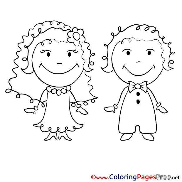 Marriage printable Coloring Sheets download