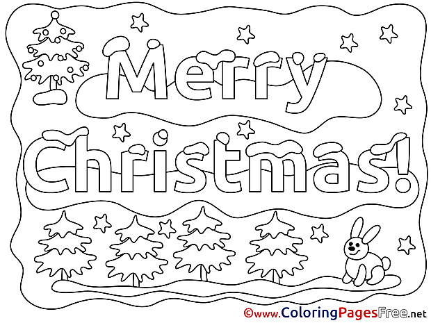 Merry Christmas Winter Coloring Pages free