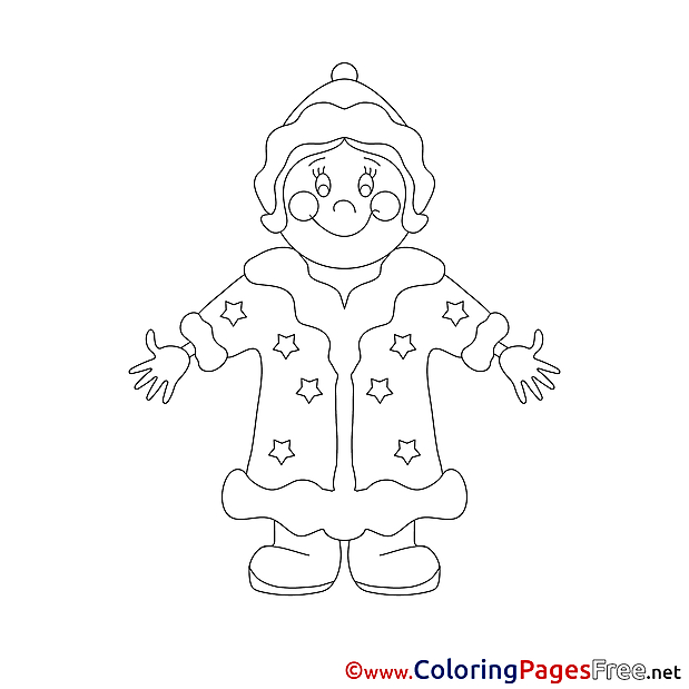 Snow Maiden Winter download Coloring Pages